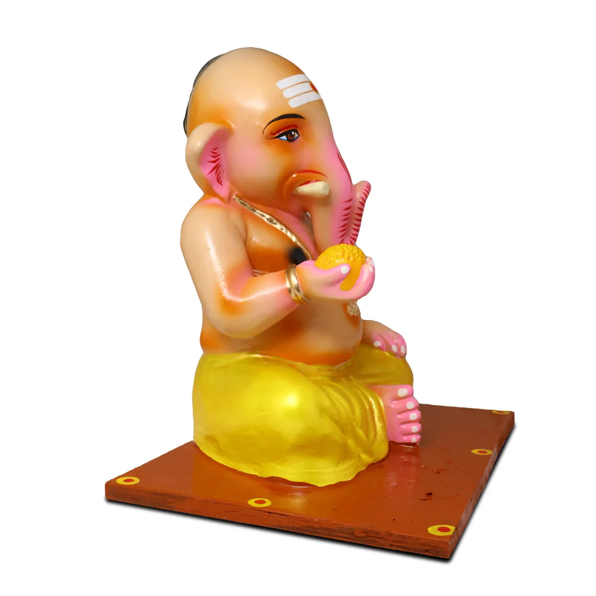 Kozhukattai Sapidum Ganapati Paper Mache Golu Bommai Set - 13 x 12 Inches | Giri Golu Doll/ Navaratri Golu Bomma - Image 3