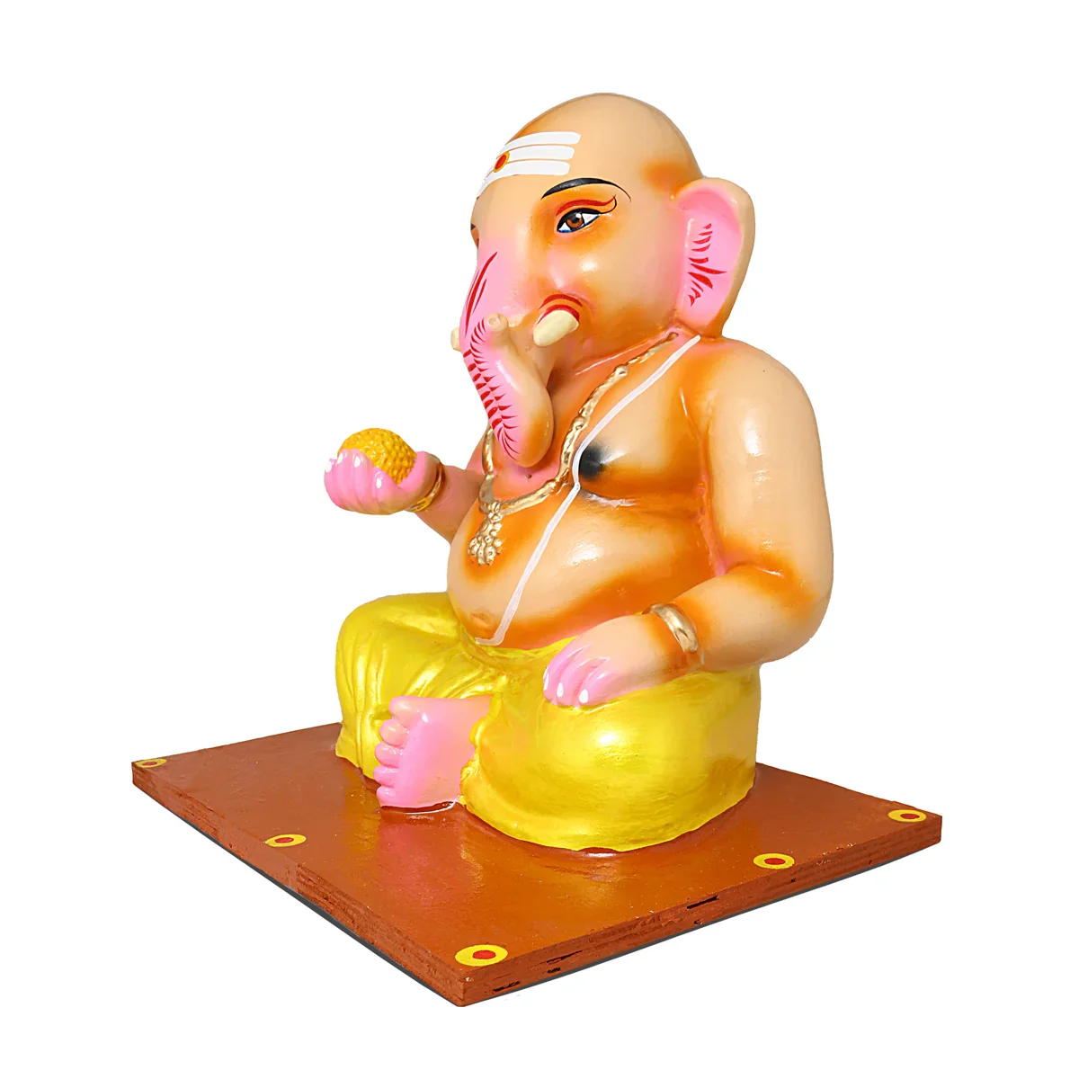 Kozhukattai Sapidum Ganapati Paper Mache Golu Bommai Set - 13 x 12 Inches | Giri Golu Doll/ Navaratri Golu Bomma - Image 4