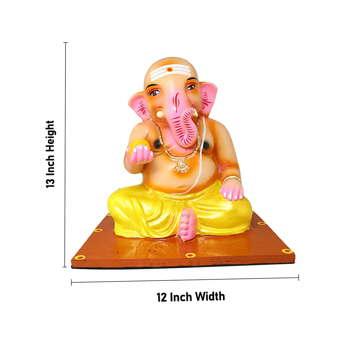 Kozhukattai Sapidum Ganapati Paper Mache Golu Bommai Set - 13 x 12 Inches | Giri Golu Doll/ Navaratri Golu Bomma - Image 8