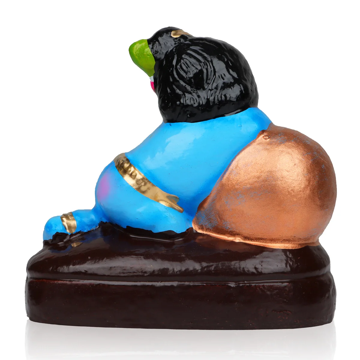 Crawling Krishna with Pot Clay Golu Bommai - 6 x 5 Inches | Giri Golu Doll/ Navaratri Golu Bomma/Gombe/Bommai - Image 4