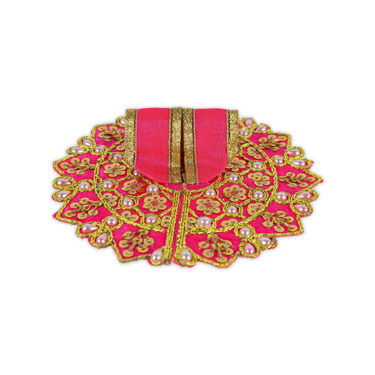 Krishna Dress - 3.75 X 5 Inches | Embroidery Design Kanha Ji Dress/ Laddu Gopal Ji Dress for Deity - Image 3
