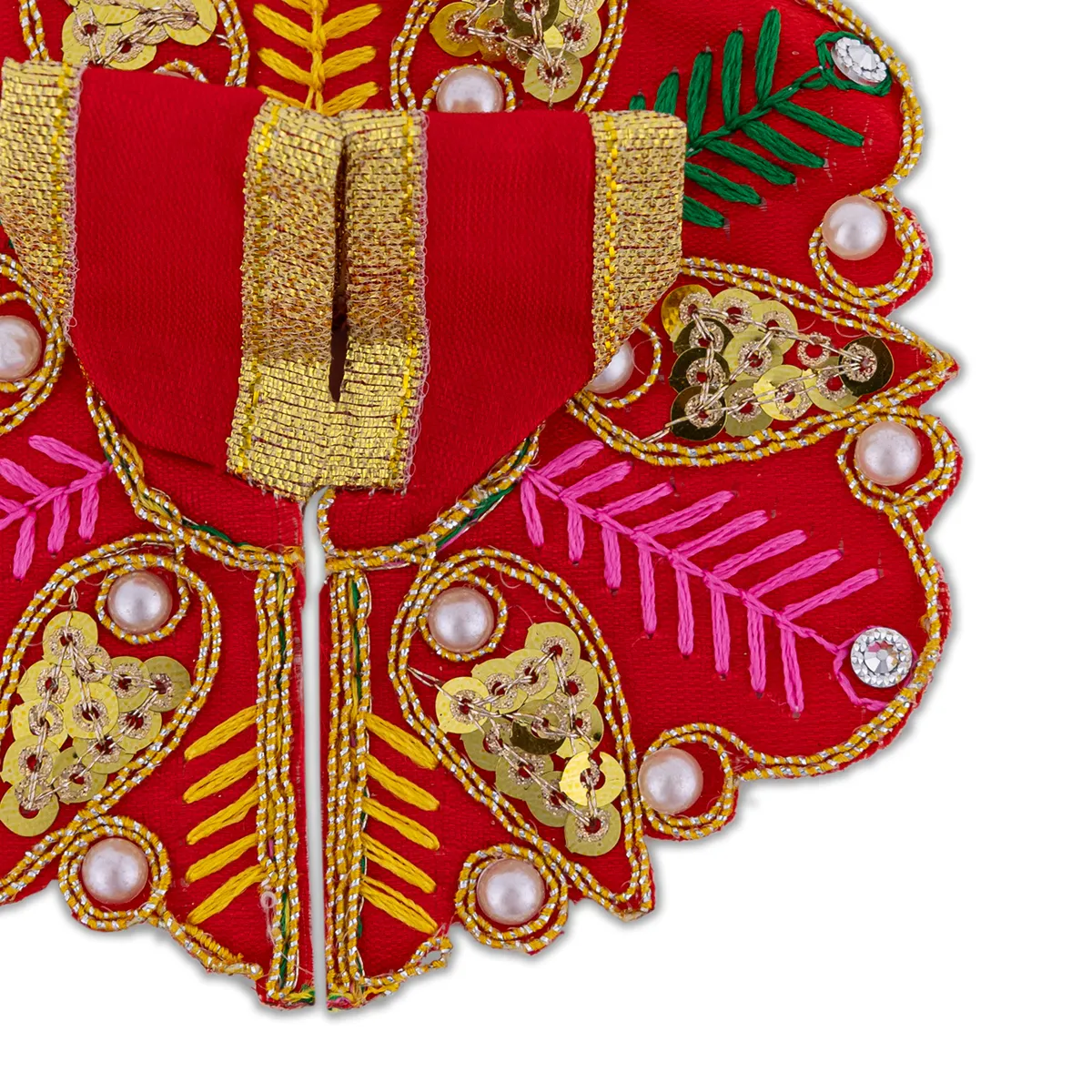 Krishna Dress - 4 Inches | Embroidery Design Laddu Gopal Ji Dress/ Kanha Ji Poshak For Deity/ Assorted Colour - Image 5