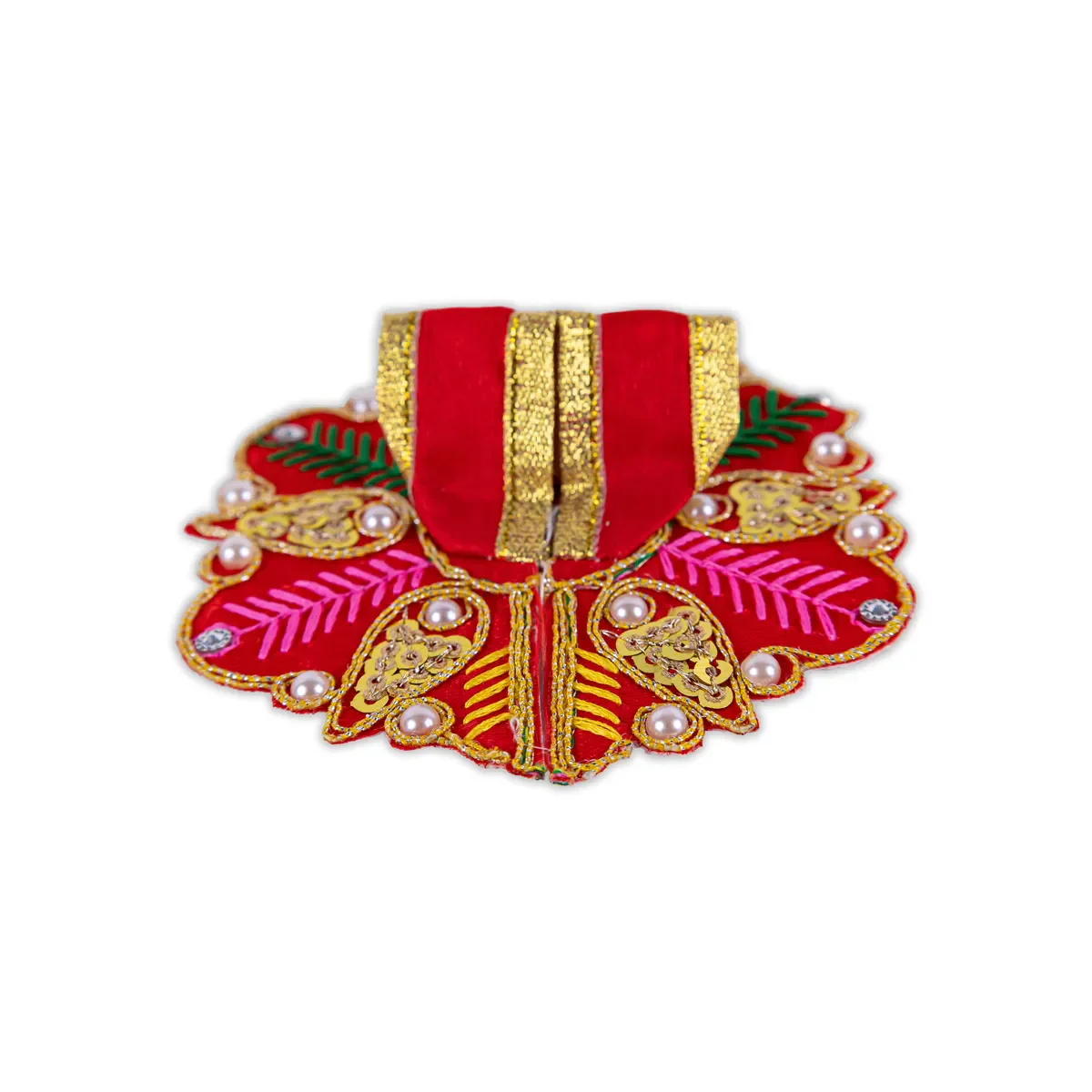 Krishna Dress - 4 Inches | Embroidery Design Laddu Gopal Ji Dress/ Kanha Ji Poshak For Deity/ Assorted Colour - Image 7