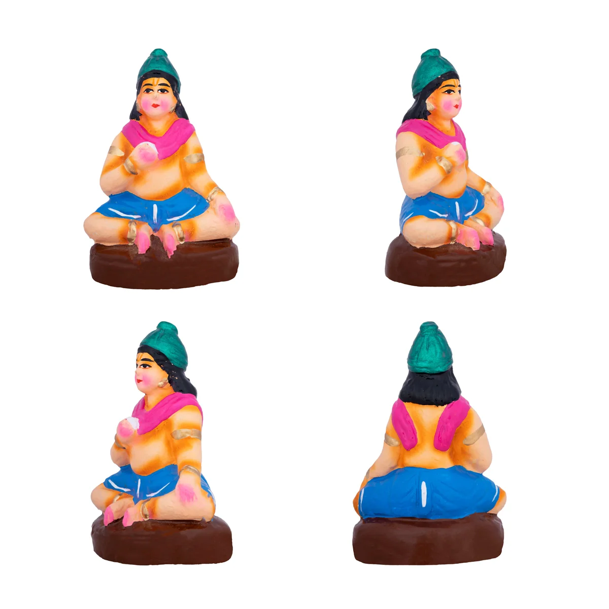 Krishna Eating with Friends Clay Golu Bommai Set - 7 x 3.5 Inches | Giri Golu Doll/ Navaratri Golu Bomma/Gombe - Image 10