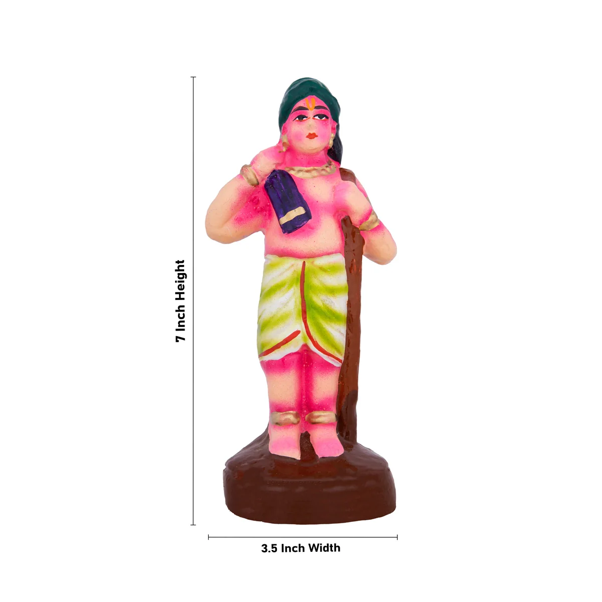 Krishna Eating with Friends Clay Golu Bommai Set - 7 x 3.5 Inches | Giri Golu Doll/ Navaratri Golu Bomma/Gombe - Image 12