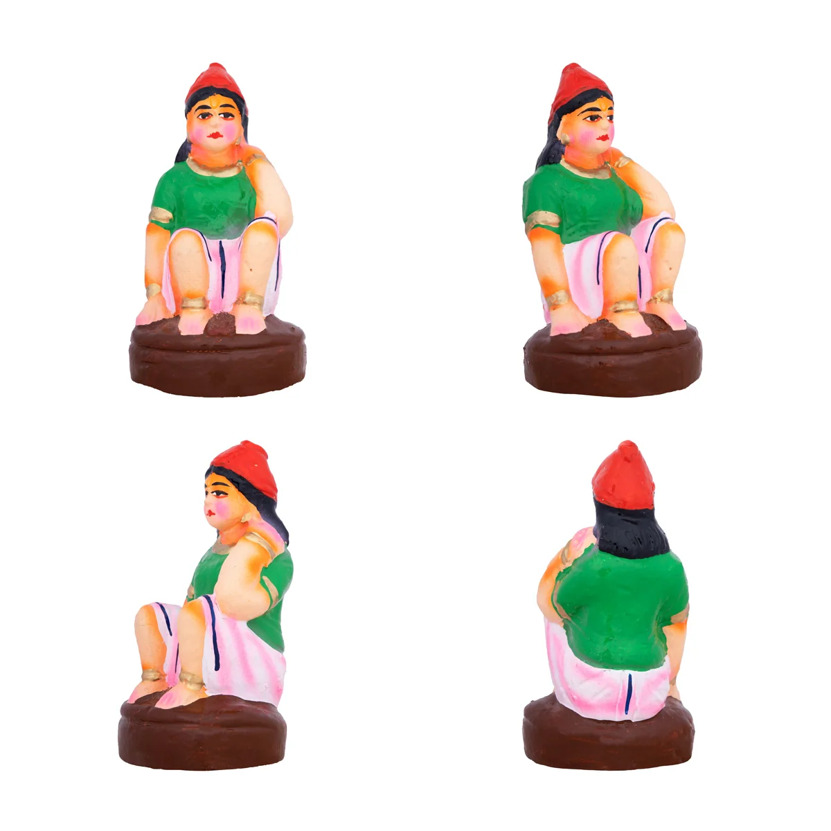 Krishna Eating with Friends Clay Golu Bommai Set - 7 x 3.5 Inches | Giri Golu Doll/ Navaratri Golu Bomma/Gombe - Image 3