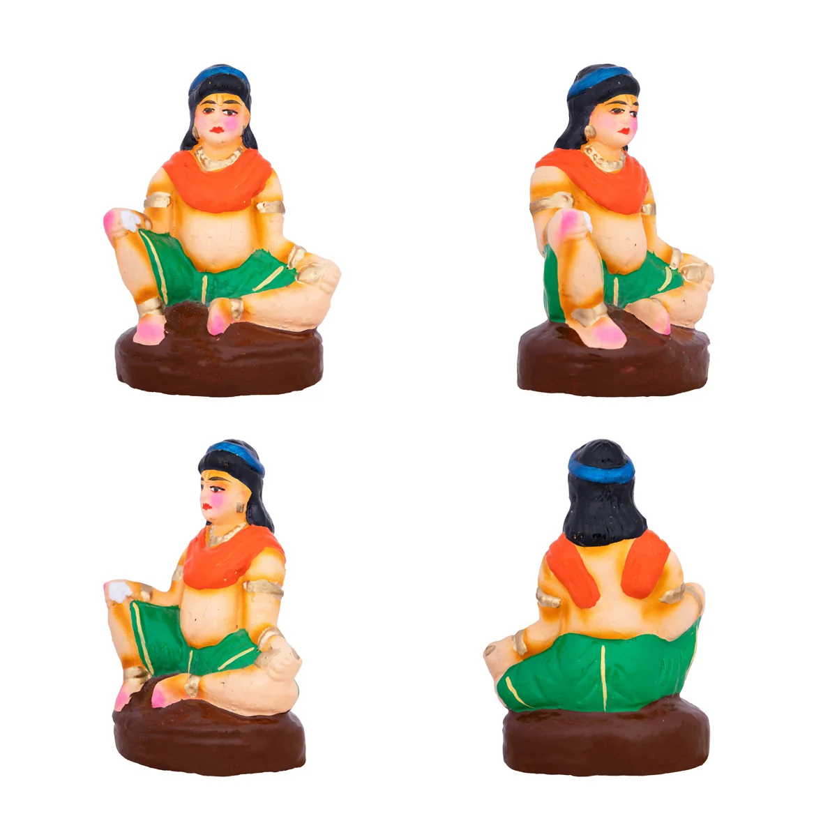 Krishna Eating with Friends Clay Golu Bommai Set - 7 x 3.5 Inches | Giri Golu Doll/ Navaratri Golu Bomma/Gombe - Image 5