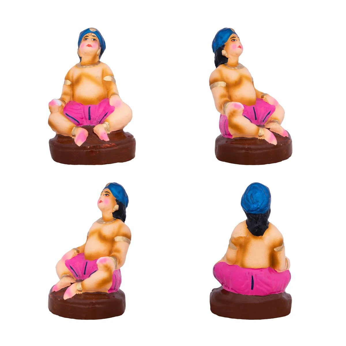Krishna Eating with Friends Clay Golu Bommai Set - 7 x 3.5 Inches | Giri Golu Doll/ Navaratri Golu Bomma/Gombe - Image 6