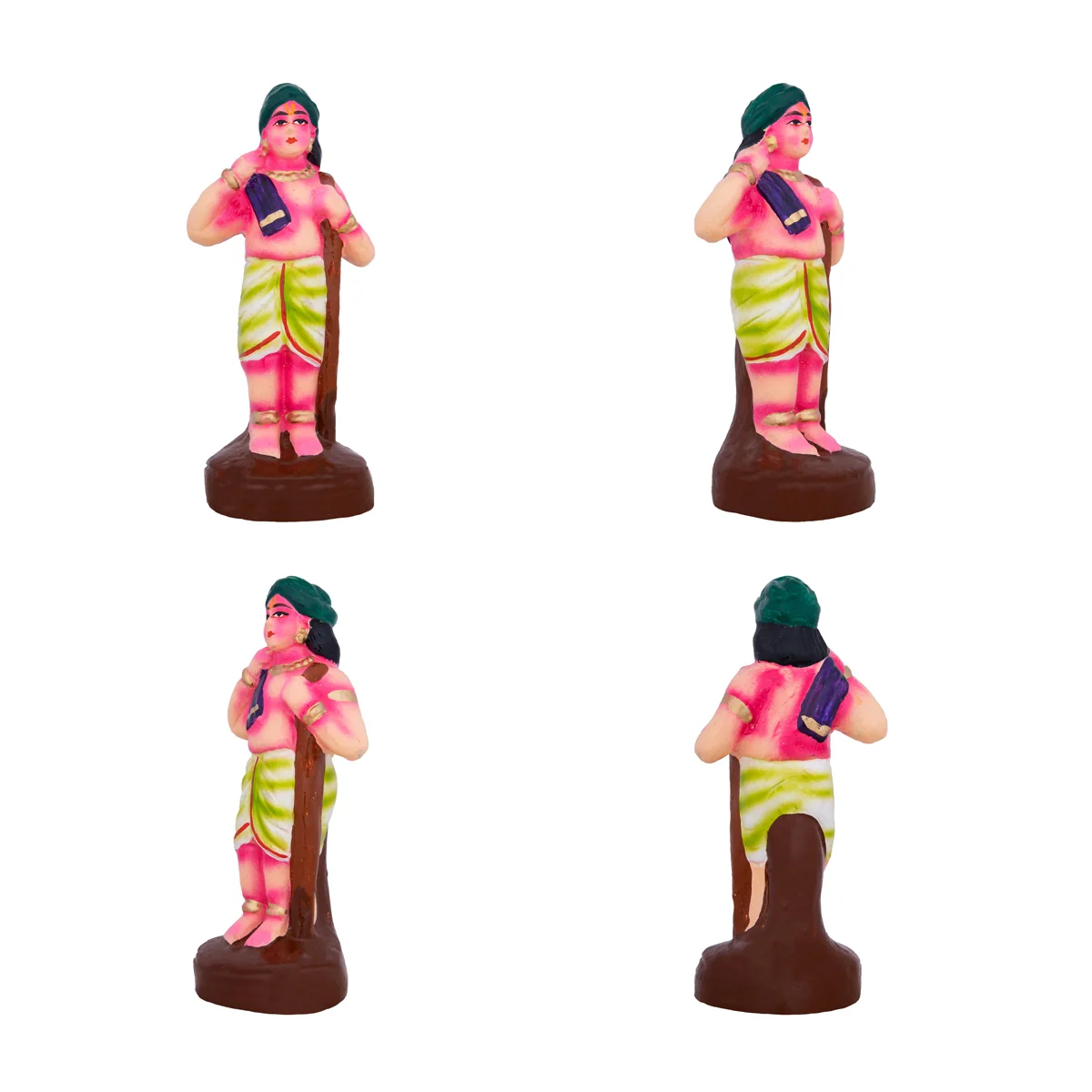 Krishna Eating with Friends Clay Golu Bommai Set - 7 x 3.5 Inches | Giri Golu Doll/ Navaratri Golu Bomma/Gombe - Image 9