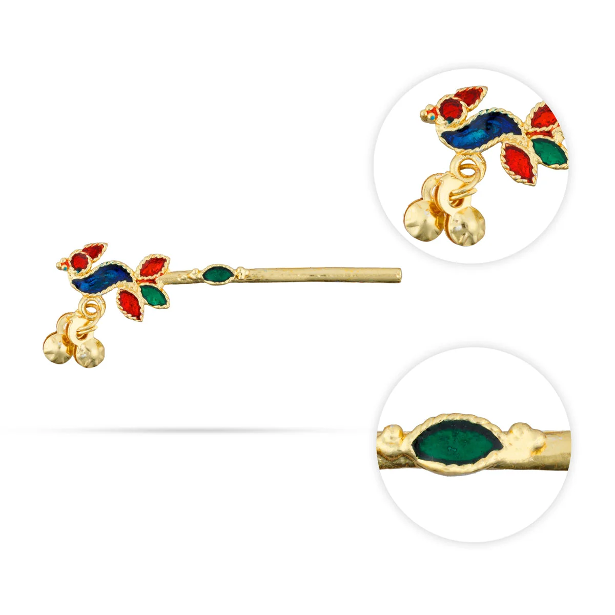 Krishna Flute - 2 Inches | Gold Polish Flute/ Bansuri Flute For Bal Krishna Idol & Pooja - Image 3