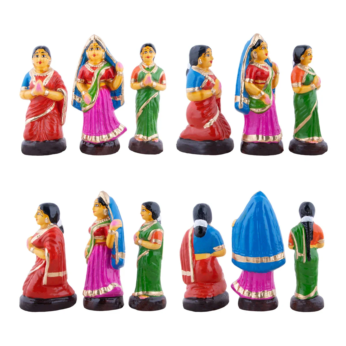 Krishna Govardhana Giri Clay Golu Bommai Set - 17 x 5 Inches | Giri Golu Doll/Navaratri Golu Bomma/Gombe - Image 5