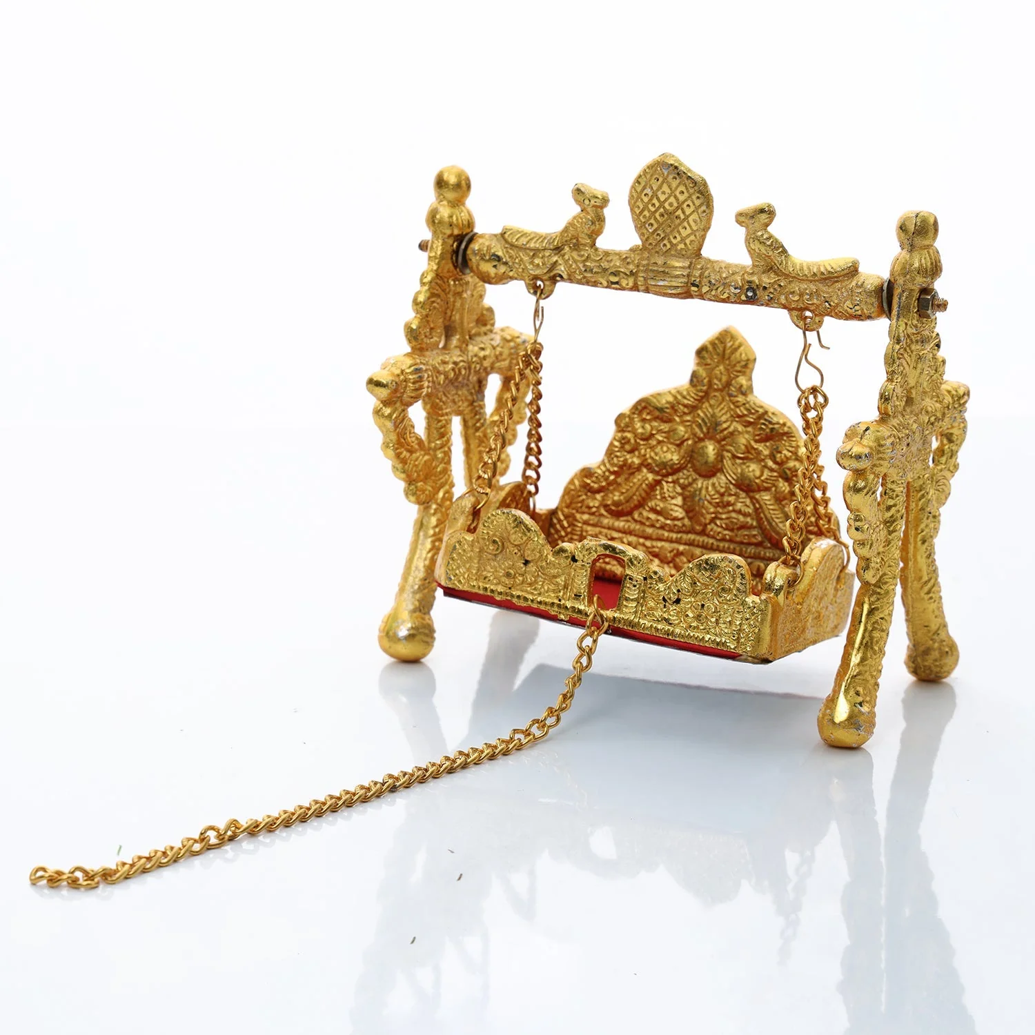 Krishna Jhula - 6 x 5.5 Inches | Aluminium Bhagwan Jhula/ Jhula for Lord Krishna/ 500 Gms Approx - Image 3