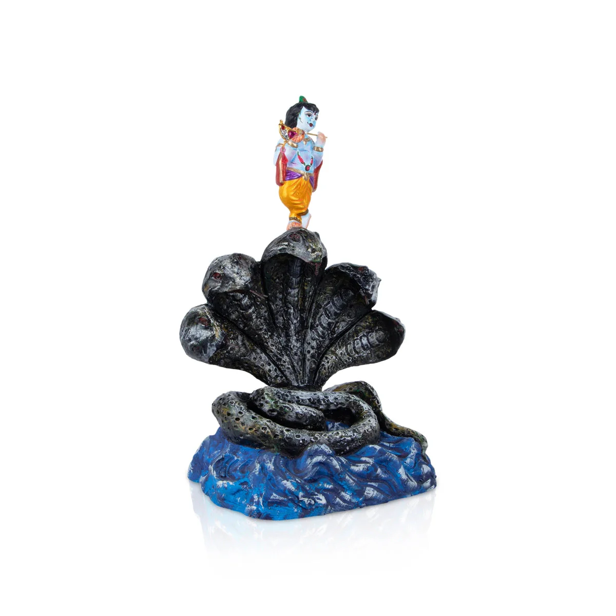 Krishna Kalinga Narthanam Clay Golu Bommai - 12 X 8 Inches | Navaratri Gombe/ Giri Golu Doll/ Navratri Decor - Image 2