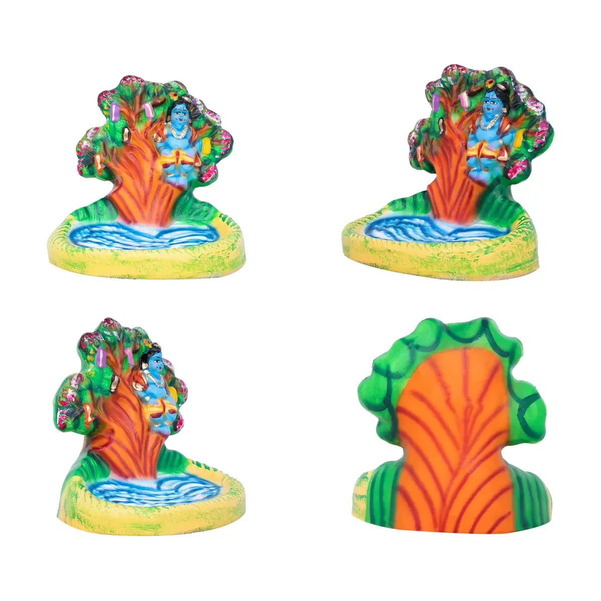 Krishna Leela Clay Golu Bommai Set - 7 x 9 Inches | Giri Golu Doll/ Navaratri Golu Bomma/Gombe/Bommai - Image 12