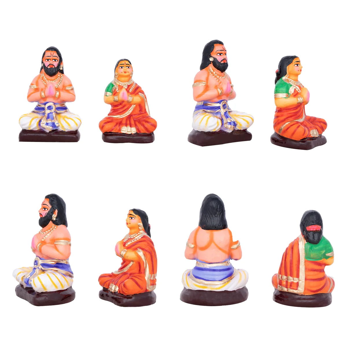 Krishna Leela Clay Golu Bommai Set - 7 x 9 Inches | Giri Golu Doll/ Navaratri Golu Bomma/Gombe/Bommai - Image 5