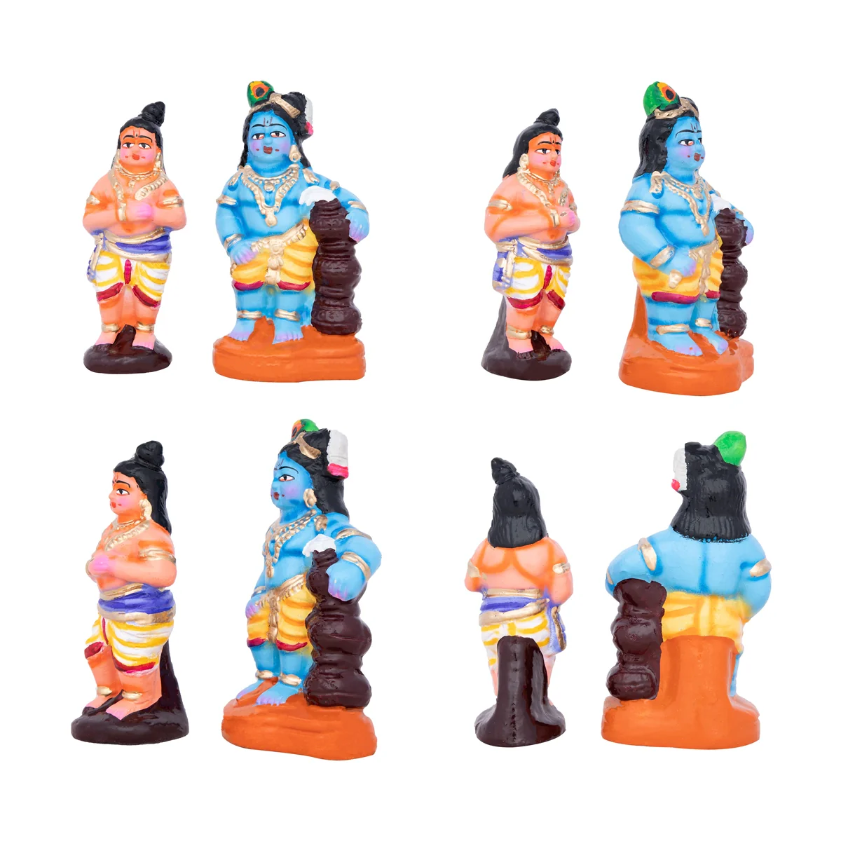 Krishna Leela Clay Golu Bommai Set - 7 x 9 Inches | Giri Golu Doll/ Navaratri Golu Bomma/Gombe/Bommai - Image 6