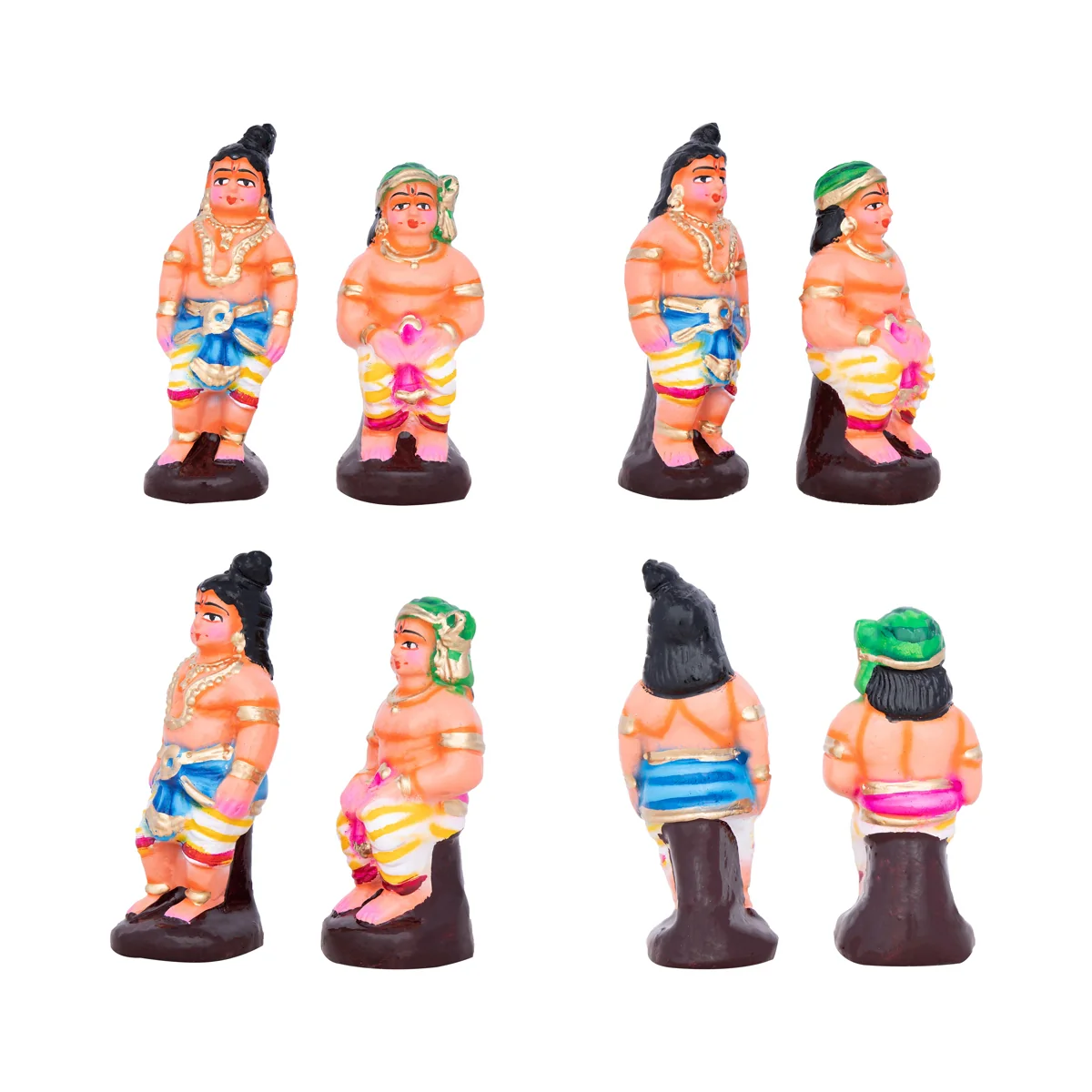 Krishna Leela Clay Golu Bommai Set - 7 x 9 Inches | Giri Golu Doll/ Navaratri Golu Bomma/Gombe/Bommai - Image 8