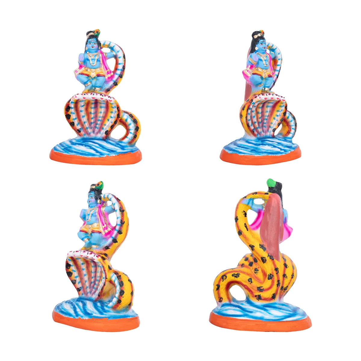 Krishna Leela Clay Golu Bommai Set - 7 x 9 Inches | Giri Golu Doll/ Navaratri Golu Bomma/Gombe/Bommai - Image 9
