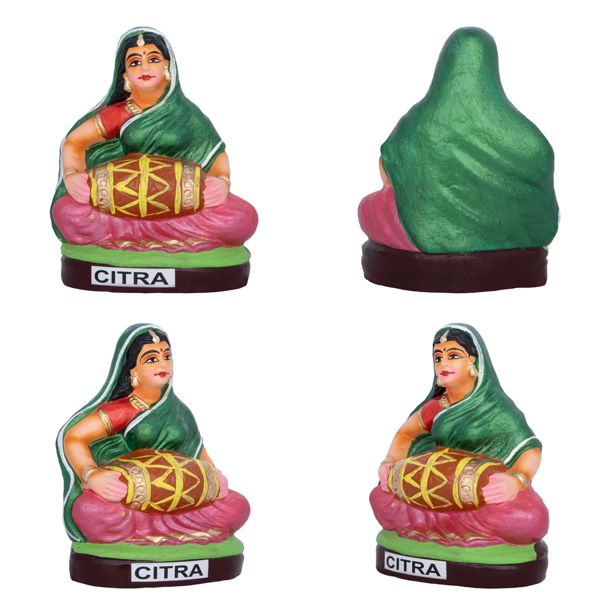 Krishna Murti Ashta Sakhi Clay Golu Bommai Set- 10X5.5 Inches | Navaratri Golu Gombe/Giri Golu Doll/Navratri Decor - Image 6