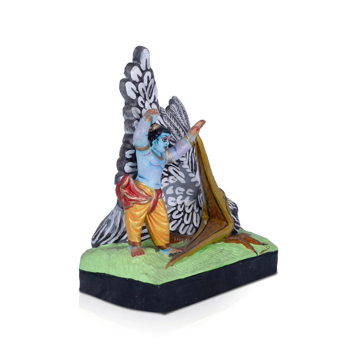 Krishna Murti Bakasura Vadham Clay Golu Bommai- 10 X 8.5 Inches | Navaratri Gombe/Giri Golu Doll/Navratri Decor - Image 3