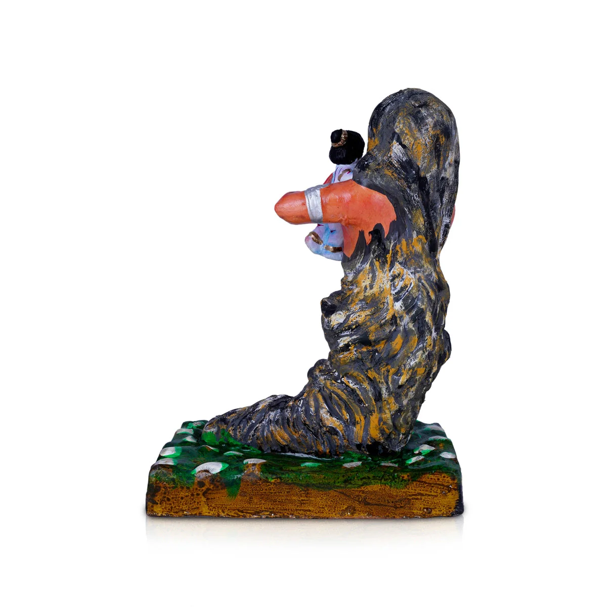 Krishna murti Trinavarta Vadham Clay Golu Bommai - 10.5 x 7.5 Inches | Navaratri Gombe/ Giri Golu Doll - Image 4