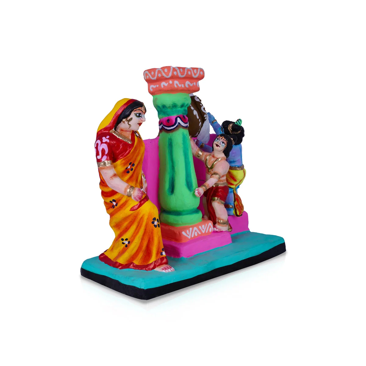 Krishna Murti Vennai Thiruduthal Clay Golu Bommai- 10 X 9 Inches | Navaratri Gombe/Giri Golu Doll/Navratri Decor - Image 3