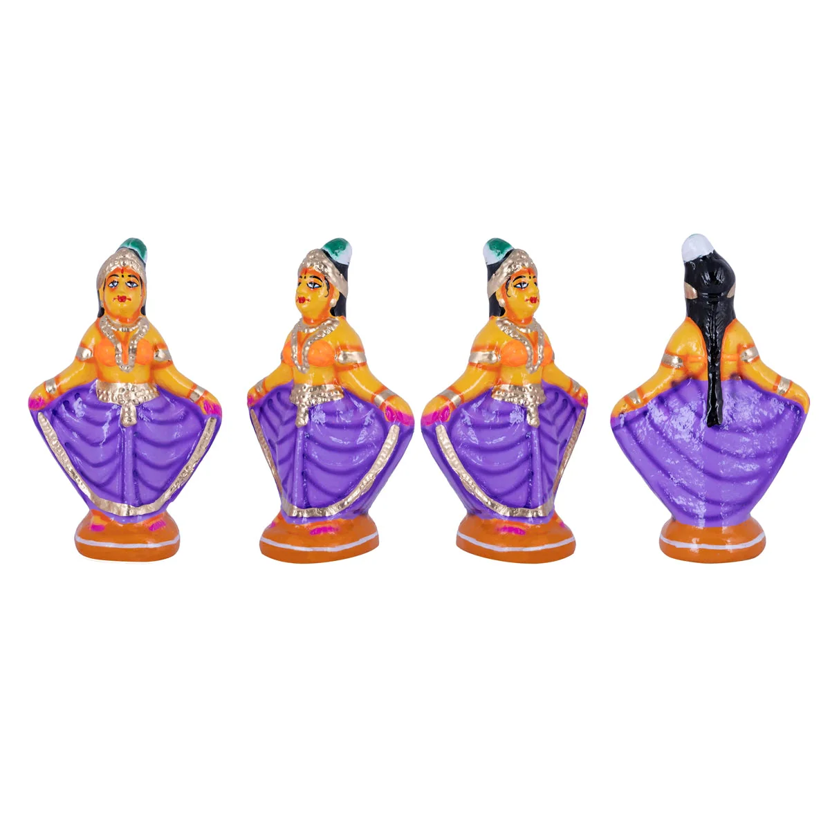 Krishna Murti With Gopiyar Clay Golu Bommai Set- 9 X 3.5 Inches | Navaratri Gombe/Giri Golu Doll/Navratri Decor - Image 4