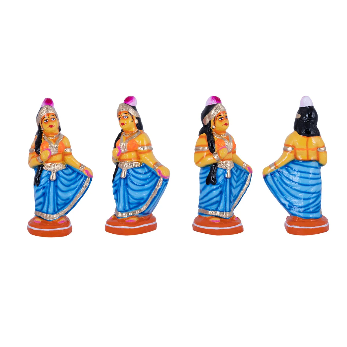 Krishna Murti With Gopiyar Clay Golu Bommai Set- 9 X 3.5 Inches | Navaratri Gombe/Giri Golu Doll/Navratri Decor - Image 5