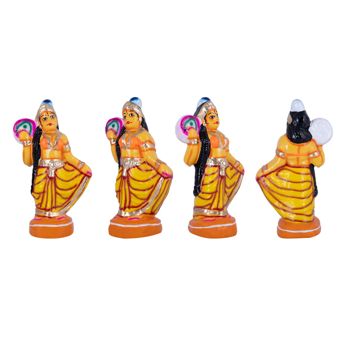 Krishna Murti With Gopiyar Clay Golu Bommai Set- 9 X 3.5 Inches | Navaratri Gombe/Giri Golu Doll/Navratri Decor - Image 6