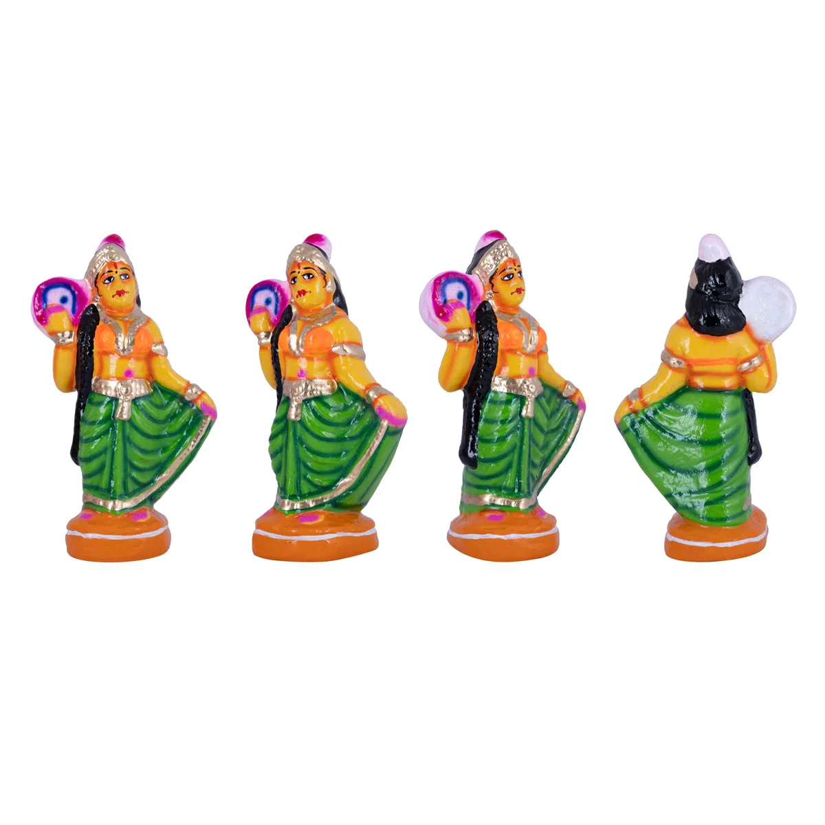 Krishna Murti With Gopiyar Clay Golu Bommai Set- 9 X 3.5 Inches | Navaratri Gombe/Giri Golu Doll/Navratri Decor - Image 7