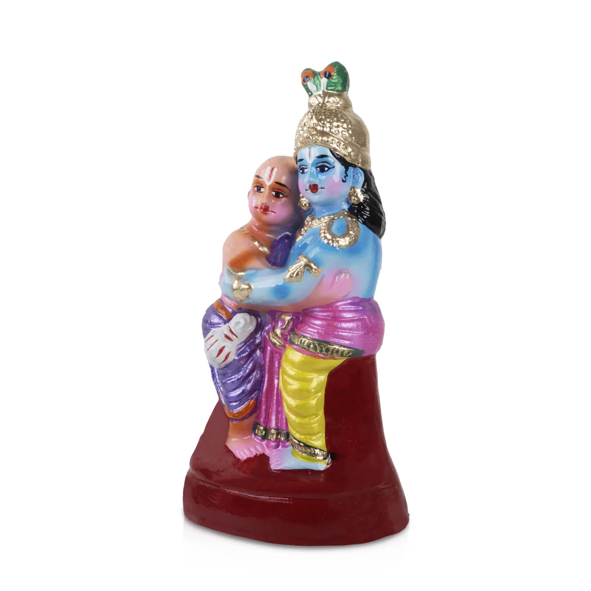 Krishna Murti With Kuselar Clay Golu Bommai- 11 X 7 Inches | Navaratri Golu Gombe/Giri Golu Doll/Navratri Decor - Image 3