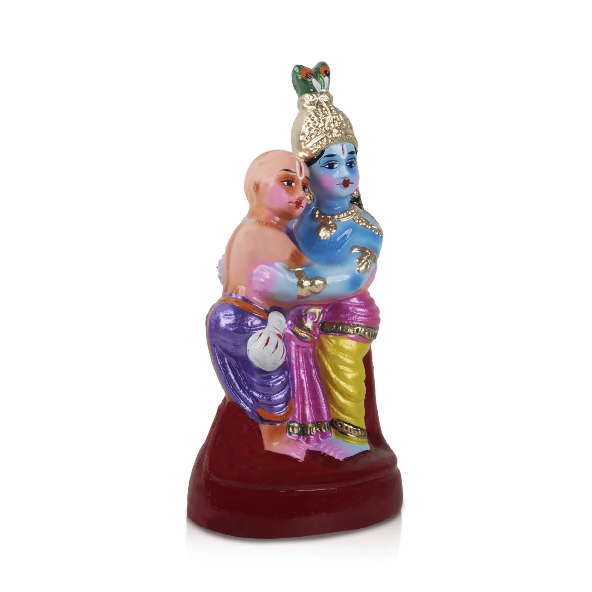Krishna Murti With Kuselar Clay Golu Bommai- 11 X 7 Inches | Navaratri Golu Gombe/Giri Golu Doll/Navratri Decor - Image 5