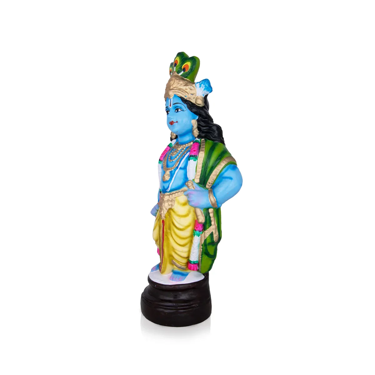 Krishna Standing Clay Golu Bommai - 13 x 7 Inches | Giri Golu Doll/ Navaratri Golu Bomma/Gombe/Bommai - Image 3