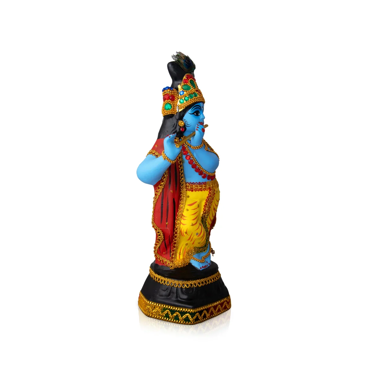 Krishna Statue With Alankaram - 17 x 6 Inches | Fibre Idol/ Krishna Idol for Pooja - Image 2