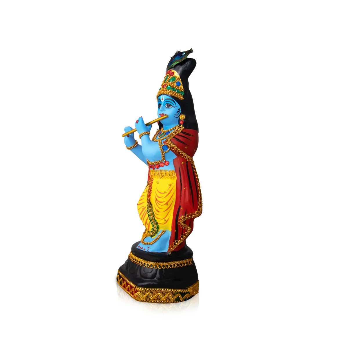 Krishna Statue With Alankaram - 17 x 6 Inches | Fibre Idol/ Krishna Idol for Pooja - Image 3