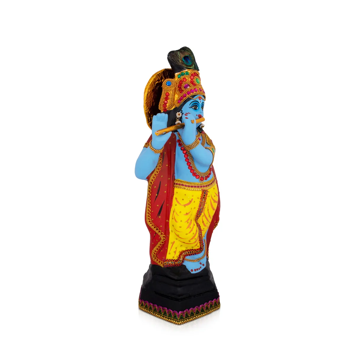 Krishna Statue With Alankaram - 22 x 8 Inches | Fibre Idol/ Krishna Idol for Pooja - Image 2