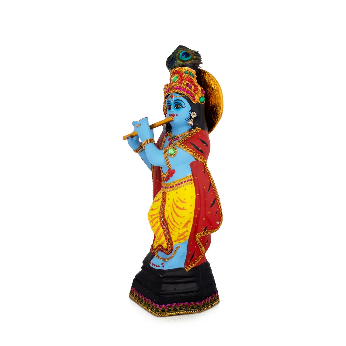 Krishna Statue With Alankaram - 22 x 8 Inches | Fibre Idol/ Krishna Idol for Pooja - Image 3