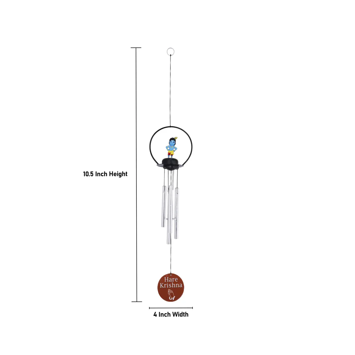 Krishna Wind Chime - 10.4 X 4 Inches | Hanging Chime/ Feng Shui Chime For Home Decor & Positive Energy - Image 5