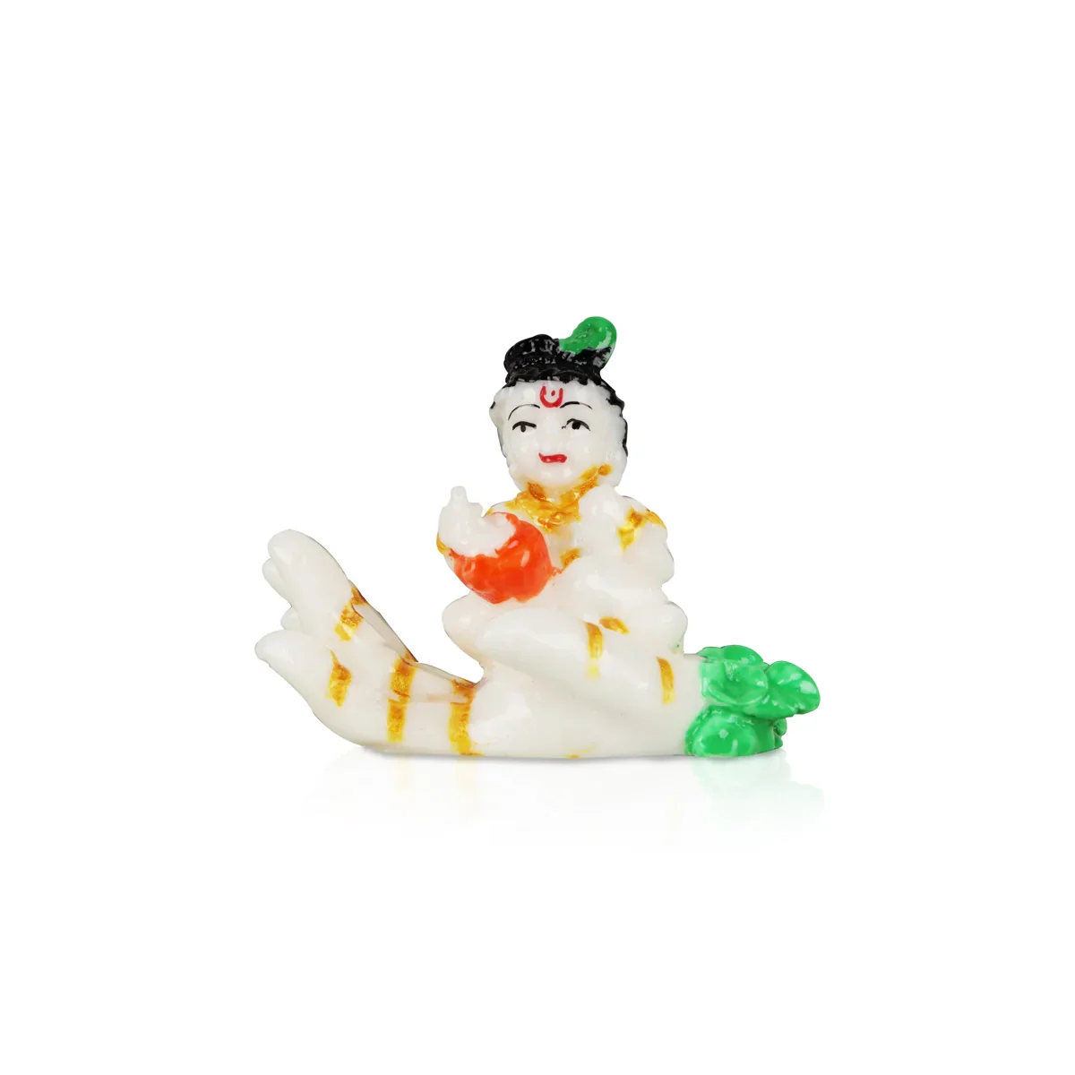 Krishnan Statue - 2.5 x 3 Inches | Marble Dust Krishna Idol/ Lord Krishna Statue for Pooja - Image 2