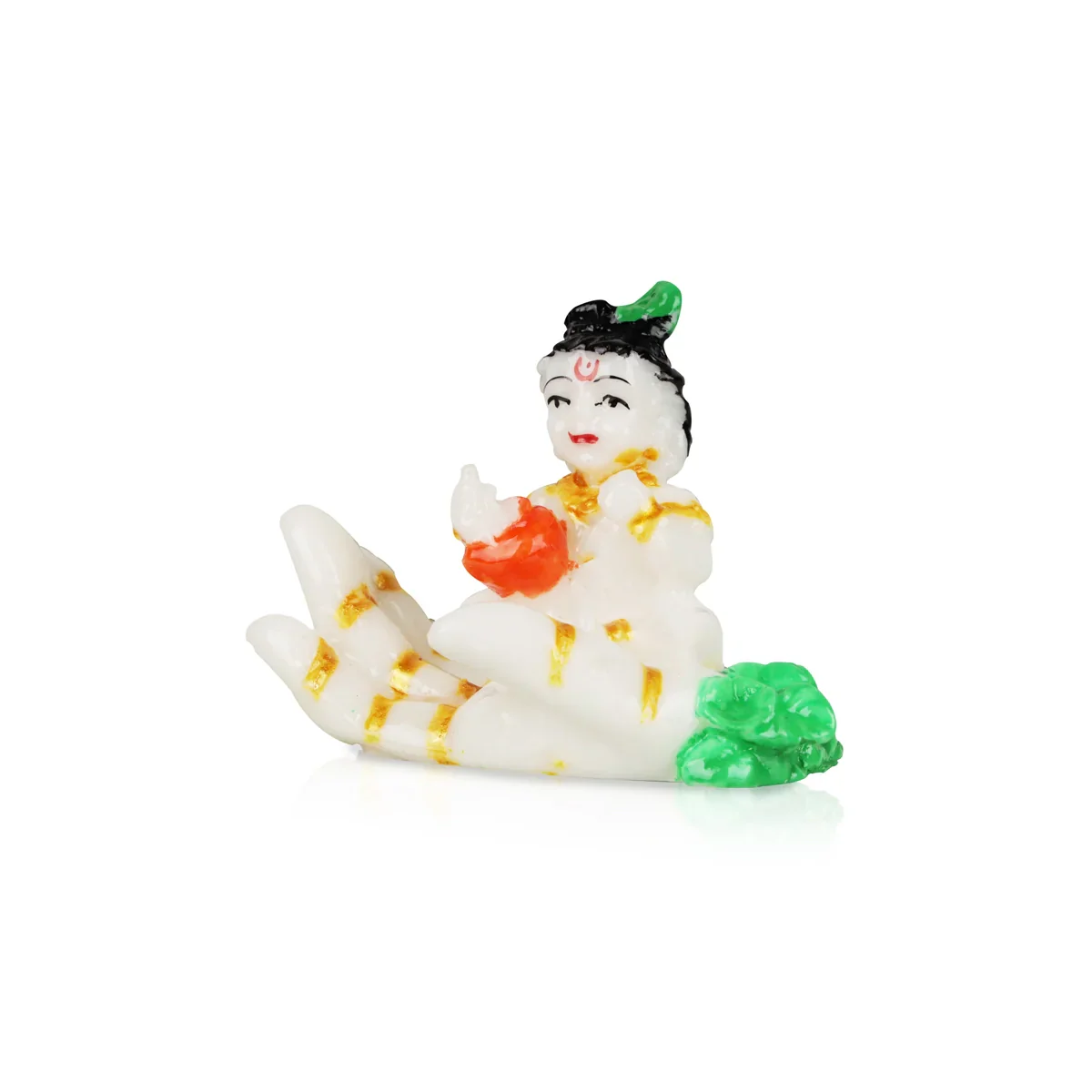 Krishnan Statue - 2.5 x 3 Inches | Marble Dust Krishna Idol/ Lord Krishna Statue for Pooja - Image 3