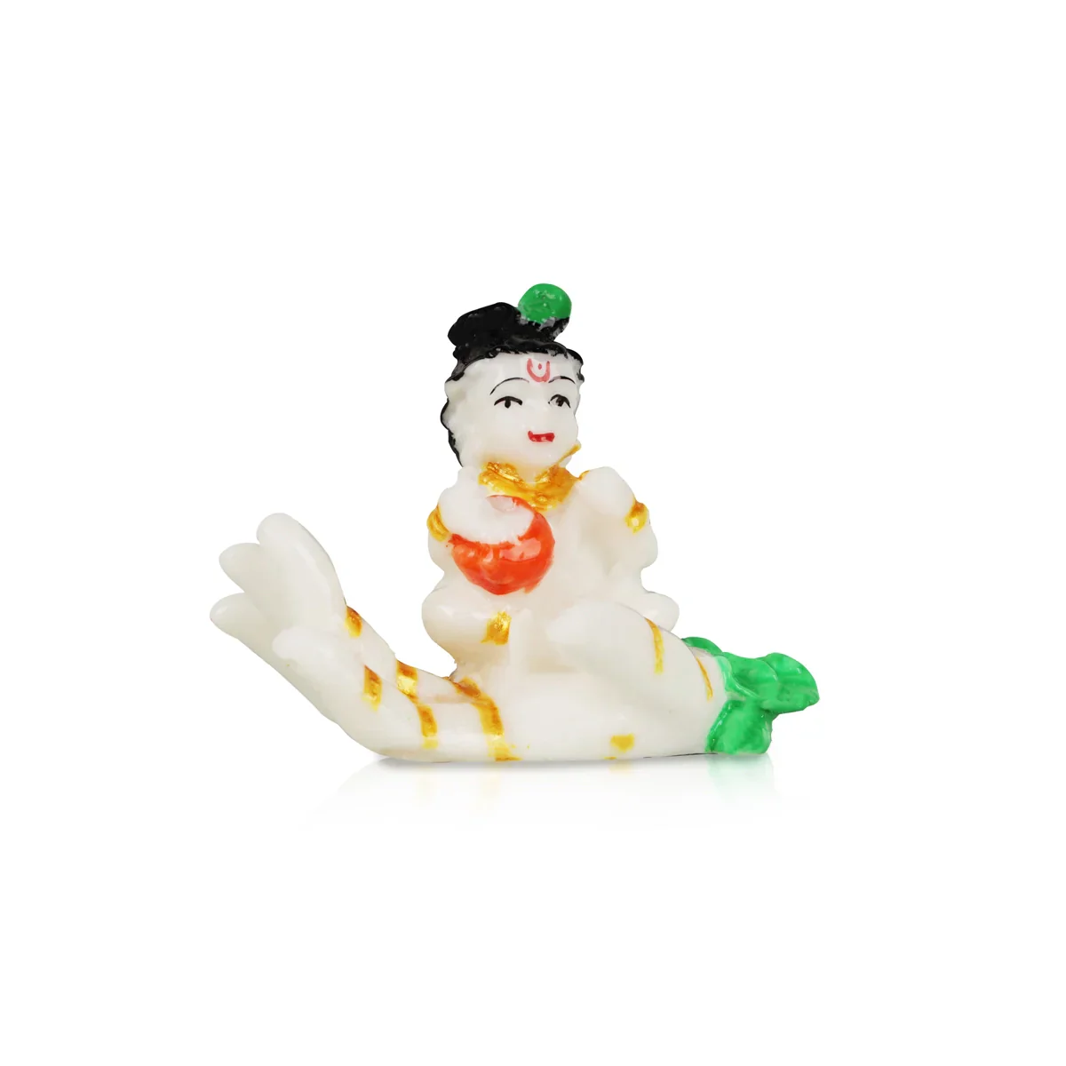 Krishnan Statue - 2.5 x 3 Inches | Marble Dust Krishna Idol/ Lord Krishna Statue for Pooja - Image 4