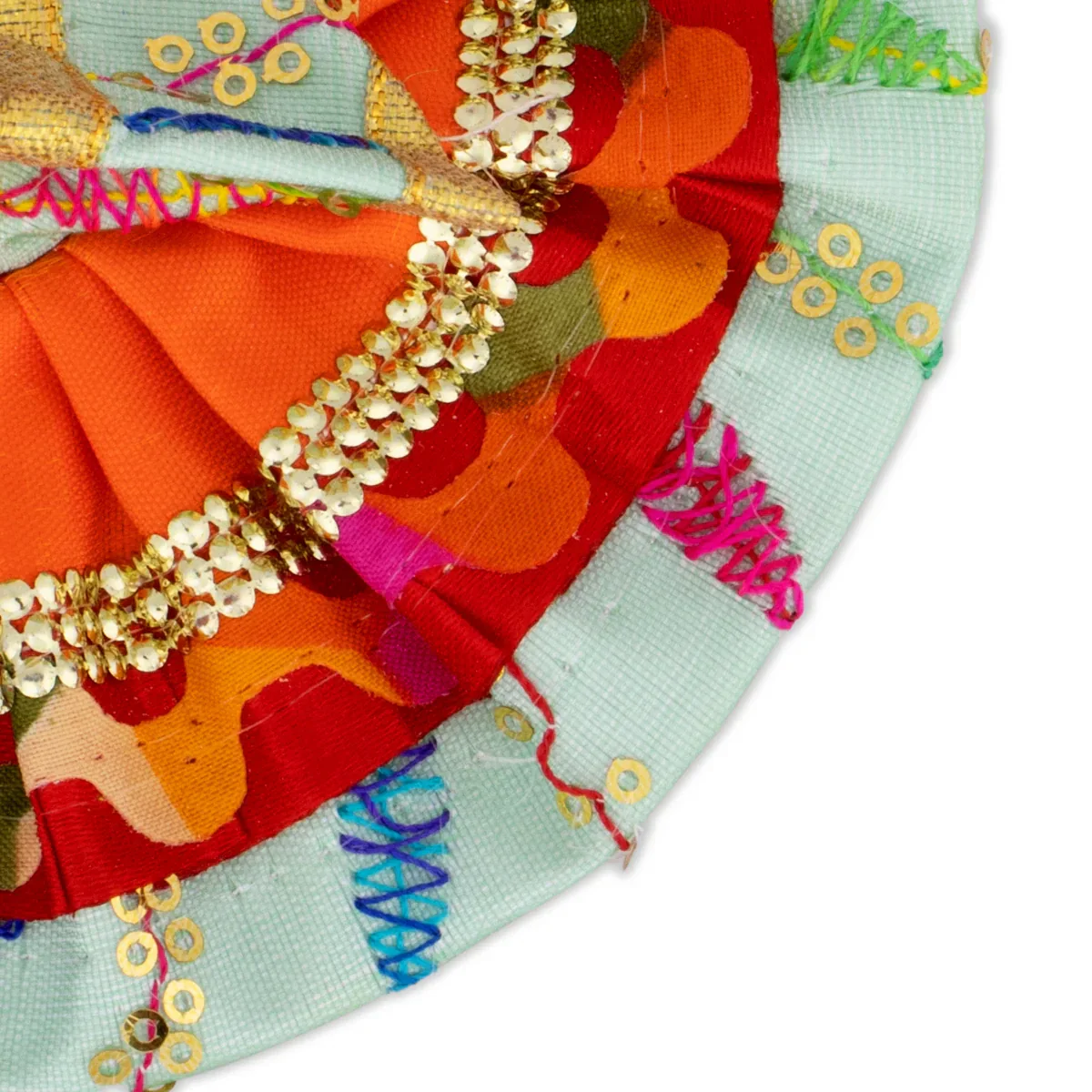 Krishnar Dress - 4.5 Inches | Satin Krishna Idol Dress/ Assorted Colour & Design - Image 10