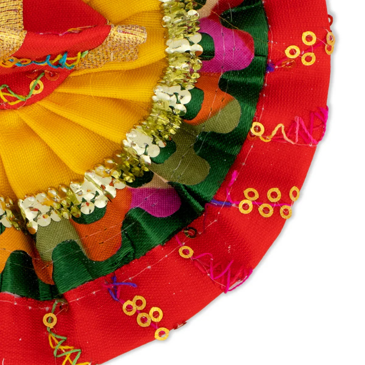 Krishnar Dress - 4.5 Inches | Satin Krishna Idol Dress/ Assorted Colour & Design - Image 11