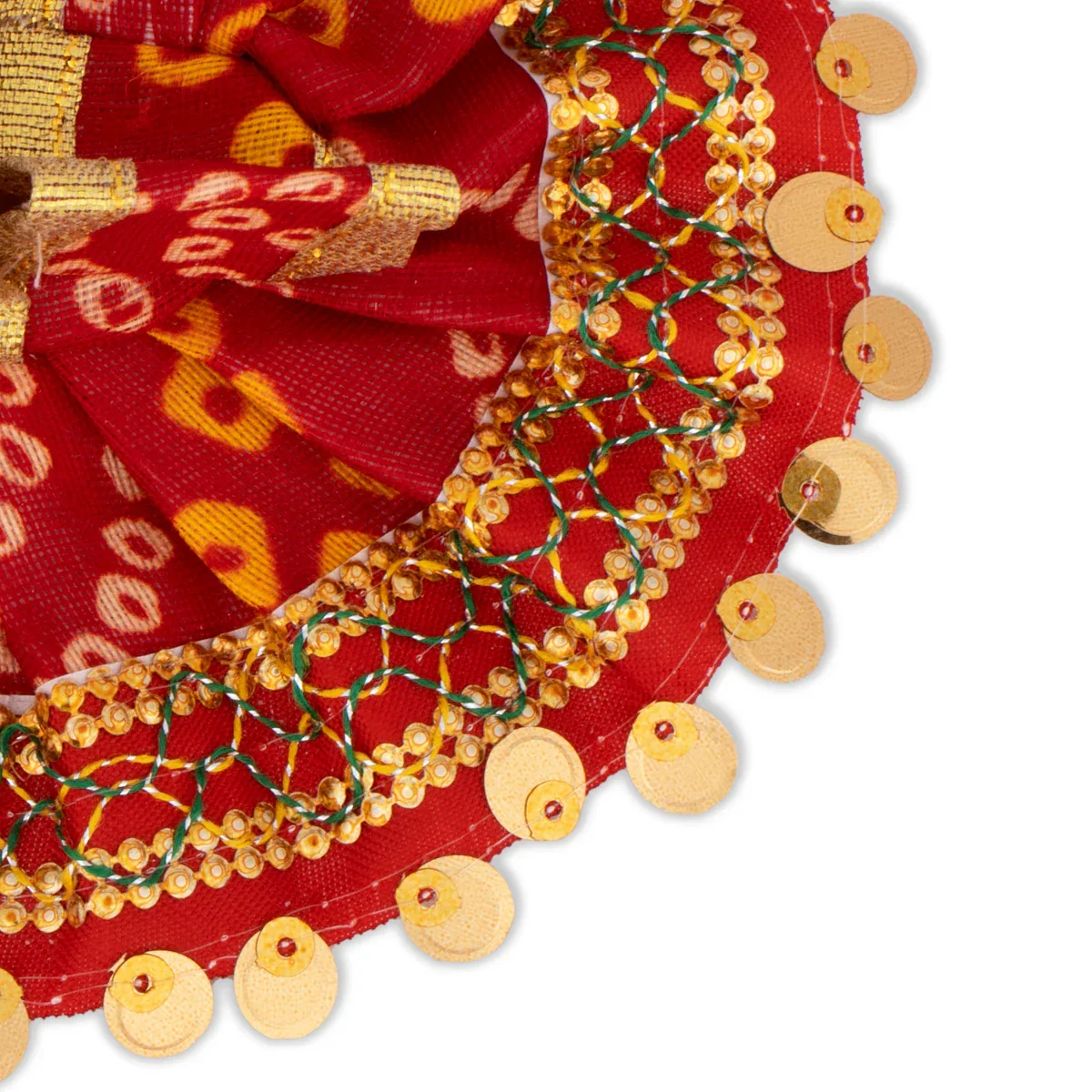 Krishnar Dress - 4.5 Inches | Satin Krishna Idol Dress/ Assorted Colour & Design - Image 12