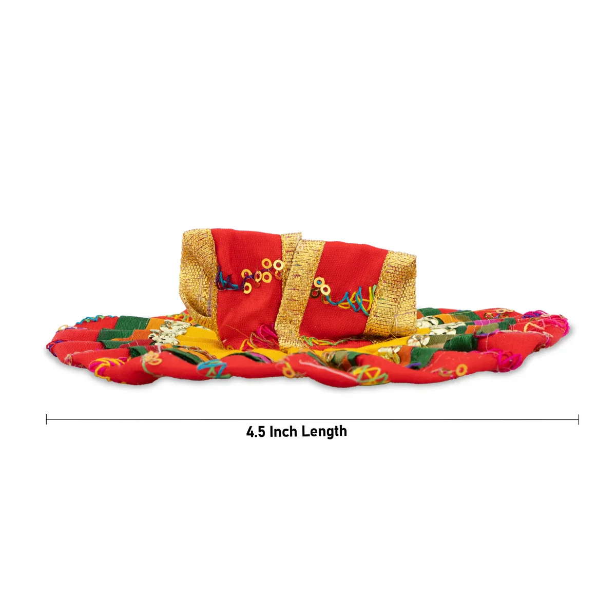 Krishnar Dress - 4.5 Inches | Satin Krishna Idol Dress/ Assorted Colour & Design - Image 19