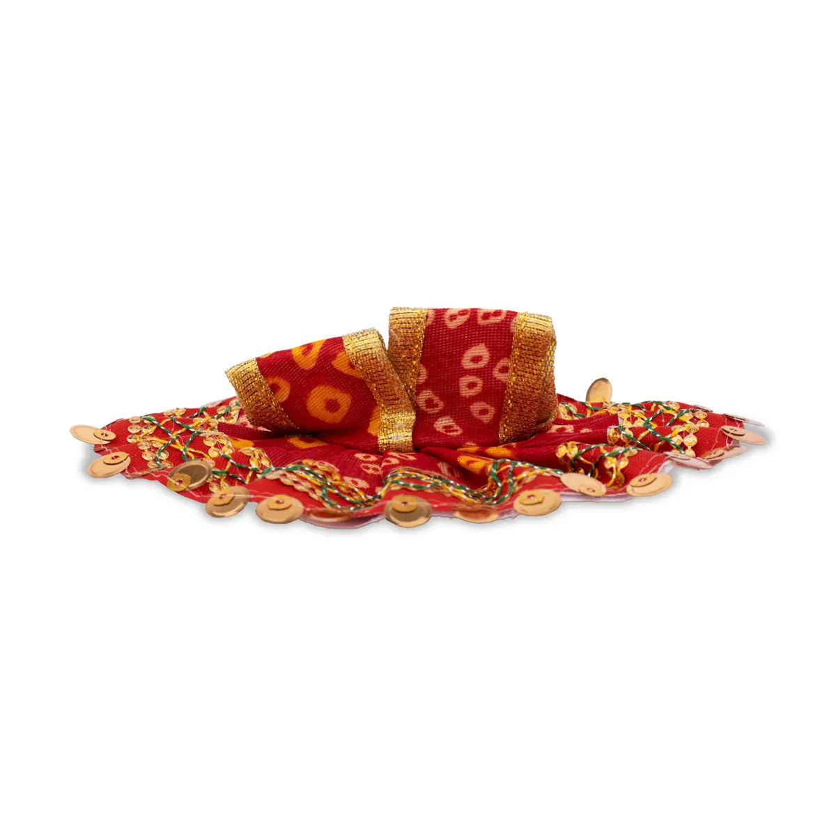 Krishnar Dress - 4.5 Inches | Satin Krishna Idol Dress/ Assorted Colour & Design - Image 6