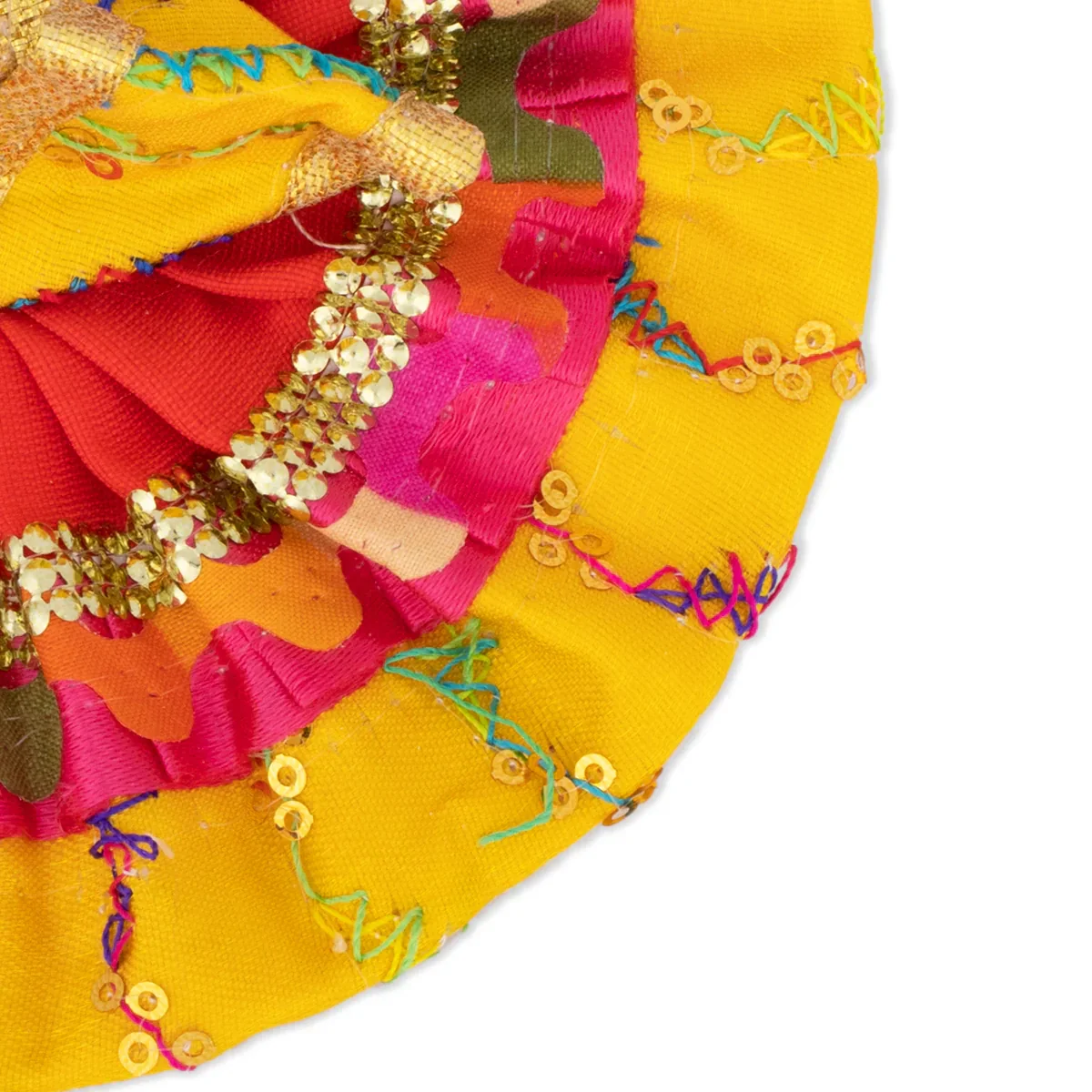 Krishnar Dress - 4.5 Inches | Satin Krishna Idol Dress/ Assorted Colour & Design - Image 7
