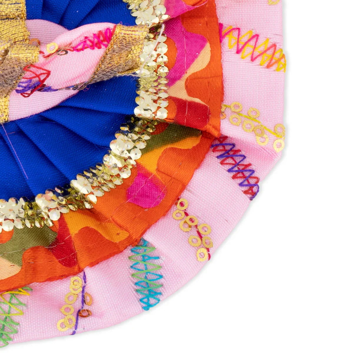 Krishnar Dress - 4.5 Inches | Satin Krishna Idol Dress/ Assorted Colour & Design - Image 8