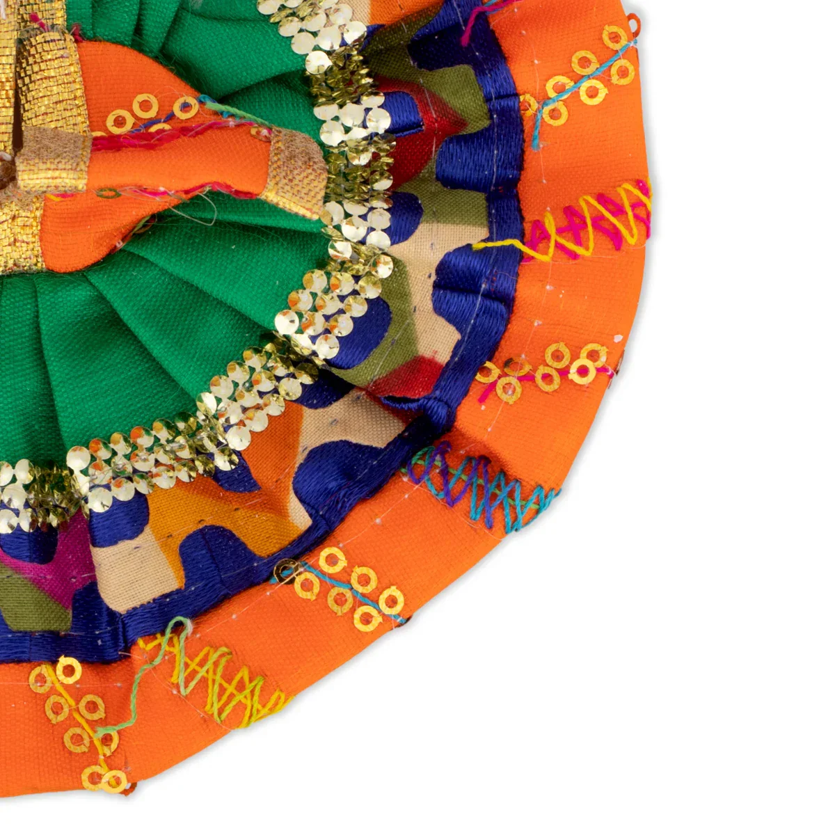 Krishnar Dress - 4.5 Inches | Satin Krishna Idol Dress/ Assorted Colour & Design - Image 9