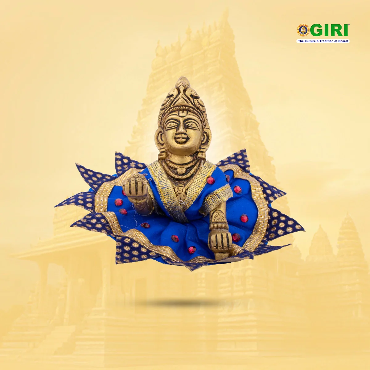 Krishnar Dress - 4.5 Inches | Satin Krishna Idol Dress for Deity/ Assorted Colour & Design - Image 17